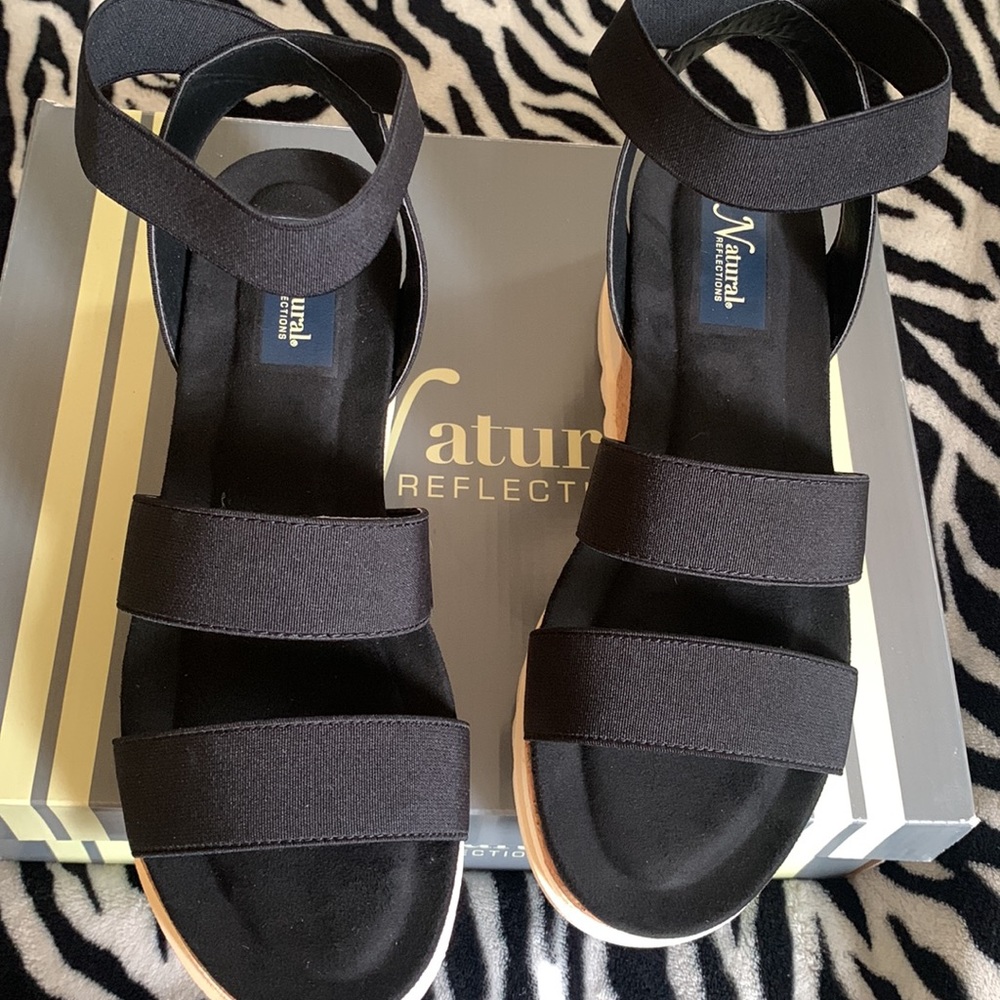 Natural Reflection Ankle Strap Platform Sandals - image 2